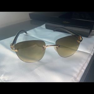 Cartier sunglasses white sticks